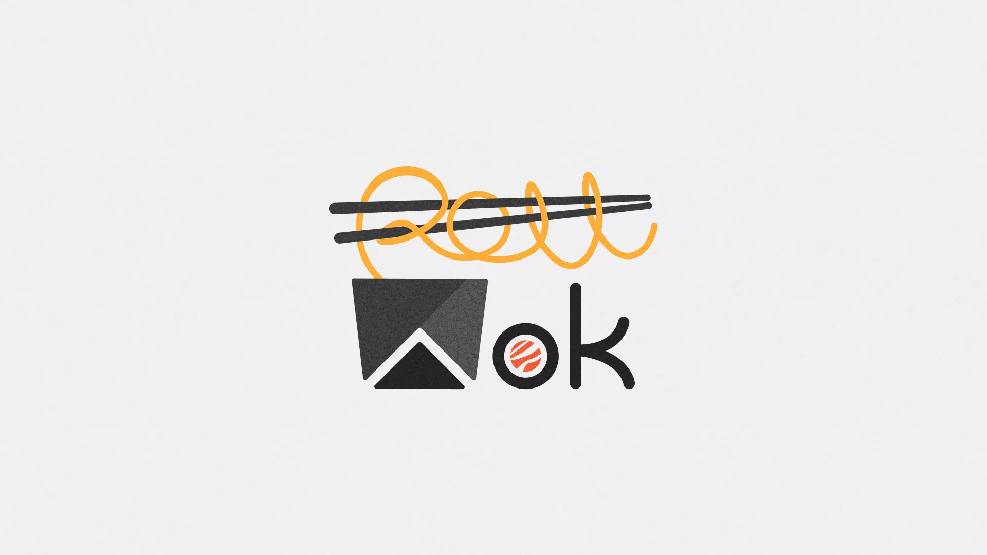 Разработка логотипа суши-бара «Roll Wok Club» в Полярном